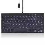 Perixx PERIBOARD-429 DE USB Tastatur Deutsch, QWERTZ Schwarz Beleuchtet