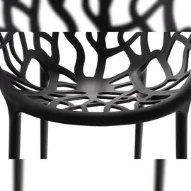 CLP Hope Stapelstuhl 59 x 60 x 80 cm schwarz 4 St.