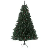 Svita Weihnachtsbaum Künstlich Tannenzapfen und Beeren 210 cm