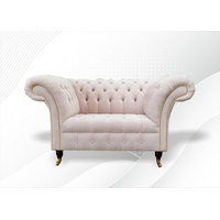 JVmoebel Chesterfield-Sessel, Chesterfield Sessel 1,5 Sitzer Design rosa