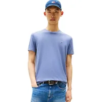 Tommy Jeans Herren T-Shirt Kurzarm Tee Rundhalsausschnitt, Blau (Blue