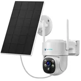 LUVISION WLAN PTZ 360°Überwachungskamera mit 4W Solarpanel schwenkbar und drehbar mit APP