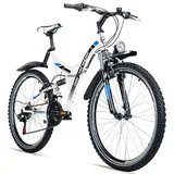 Bergsteiger Memphis 26 Zoll Mountainbike, geeignet ab 150 cm, Dynamo-Licht, StVZO, 21 Gang-Schaltung, Vollfederung, Jungen-Fahrrad & Herren-Fahrrad