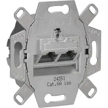 Jung UAE8-8UPOK6 Datendose Cat. 6 / Cat. 6A iso 2 x 8-pol. für 2 Terminals