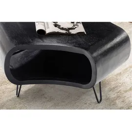 Wohnling Couchtisch Schwarz Mango 60 x 60 x 35 cm