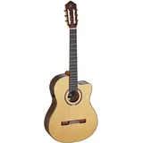 Ortega Guitars Konzert Gitarre Elektro-Akustisch – 4/4, Medium Neck – Performer Series – Inklusive Gig Bag – Massive Zeder, Walnuss, Hochglanz Natur (RCE159MN)