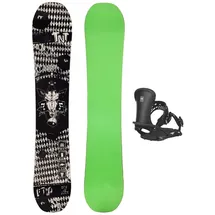 FTWO Set Snowboard TNT Black Death Schwarz 147cm mit Bindung M Sale