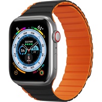Dux Ducis Magnetic Apple Watch SE, 8, 7, 6, 5, 4, 3, 2, 1 (41, 40, 38mm) Strap (LD Version) - Black (Metall, Silikon), Uhrenarmband, Schwarz