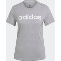 Adidas Loungewear Essentials Slim Logo T-Shirt Medium Grey Heather / White XS