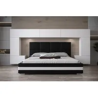 ROYAL24_MARKT Schlafzimmer-Set - Bett mit Panama Schränken, (Komplett Set, 7-St., Panama 6), Eine Note die Eleganz ergänzt. weiß 323 cm x 167 cm x 35 cm