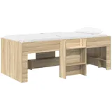 vidaXL Etagenbett Loftbett für Kinder 90 x 200 cm Eiche Sonoma