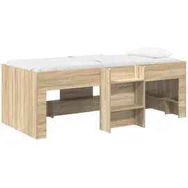 vidaXL Etagenbett Loftbett für Kinder 90 x 200 cm Eiche Sonoma