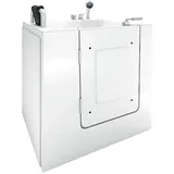 AcquaVapore AquaVapore Senioren Sitzbadewanne Sitzwanne Badewanne mit Tür S02-C-L 100x78 cm