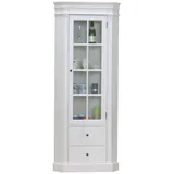 VCM ebuy24 Amaretta Eckschrank Antik Weiß Antik Patiniert