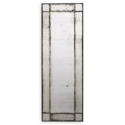 Casa Padrino Luxus Wandspiegel 70 x 3 x H. 200 cm - Rechteckiger Spiegel mit Mahagoni Rahmen und antikem Spiegelglas - Wohnzimmer Spiegel - Schlafzimmer Spiegel - Garderoben Spiegel - Luxus Möbel