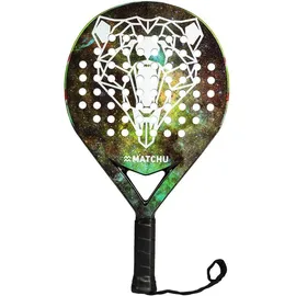 Matchu Sports Padel Schläger Bear - Schwarz mit farbigem Aufdruck 100% Carbon-Rahmen