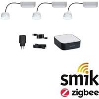 PAULMANN 5182 Bundle Smart Home smik Gateway + 3x LED Modul Einbauleuchte RGBW