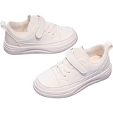 Sneaker Frühling und Sommer Gummisohle rutschfeste Kinder Casual Sportschuhe Schuhe Jungen Atmungsaktiv Leicht Freizeitschuhe Outdoor Sportschuhe Kinder Turnschuhe Kinderschuhe (White, 33.5 Big Kids) - 33.5 EU