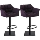 CLP Barhocker Damaso Stoff lila 2er