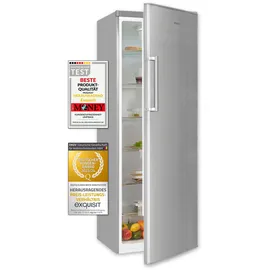 Exquisit KS350-V-H-040E Kühlschrank (331 l, 1730 mm hoch, Inoxlook)