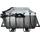 EXIT TOYS Black Leather Pool 400 x 200 x 122 cm inkl. Sandfilterpumpe, Abdeckung und Wärmepumpe