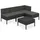 vidaXL Garten-Lounge-Set 5-tlg. mit Auflagen schwarz