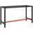 vidaXL Werkbankgestell Mattschwarz und Mattrot 140x50x79 cm Metall