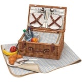 Picknickkorb 4 Personen Picknick Set Weide Picknickgeschirr Picknickkoffer Korb