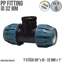 Jason Rohrverbinder T-Stück 32 mm x 1 Zoll frostsicher
