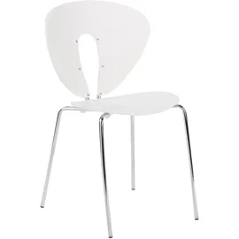 Beliani Esszimmerstuhl 2er Set Weiß