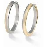 Boccia Damen Creolen 0574-02 Titan bicolor goldplattiert