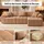 COMHOMA Ecksofa, 245 x 60 x 40 cm, Modulares Sofa mit Schlaffunktion, Schlafsofa, L Form Couch für Wohnzimmer, vakuumverpackt, Flexibel kombinierbar mit Ottomane
