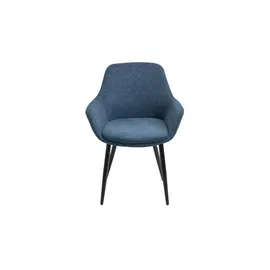 SalesFever Armlehnstuhl Strukturstoff dunkelblau 2er Set