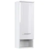 WELLTIME Hängeschrank WELLTIME "Neapel", weiß, B:25cm H:71cm T:20cm, MDF, Spanplatte, Schränke, Hängeschrank, Breite 25 cm, mit Hochglanzfronten und eleganter Fräsung