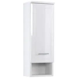 WELLTIME Hängeschrank WELLTIME "Neapel", weiß, B:25cm H:71cm T:20cm, MDF, Spanplatte, Schränke, Hängeschrank, Breite 25 cm, mit Hochglanzfronten und eleganter Fräsung