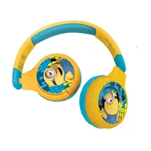 Lexibook Despicable Me 2-in-1-Bluetooth-Kopfhörer für Kinder Stereo Wireless Wired Kindersicher für Jungen Mädchen, faltbar, HPBT010DES
