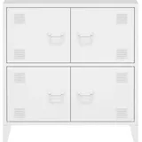 [en.casa] Büroschrank Hamina 80x40x82 cm Weiß