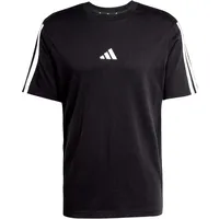 adidas Essentials 3-Streifen Single Jersey T-Shirt Black / White 2XL