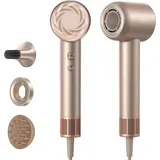 DREAME Glory Mix Haartrockner Mit Negativen Ionen,Aromatherapie-Haarpflege,3 austauschbare Multifunktionsdüsen,NTC 55°C Temperaturregelung,110K RPM - Gold