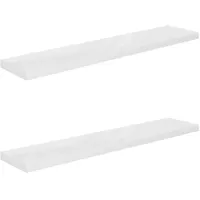 vidaXL Wandregal 120 x 23,5 x 3,8 cm Hochglanz Weiß