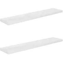 vidaXL Wandregal 120 x 23,5 x 3,8 cm Hochglanz Weiß