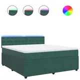 vidaXL Boxspringbett 180 x 200 cm Dunkelgrün
