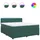 vidaXL Boxspringbett 180 x 200 cm Dunkelgrün