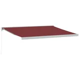 vidaXL Markise Manuell 400 x 300 cm rot