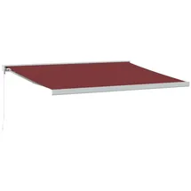 vidaXL Markise Manuell 400 x 300 cm rot