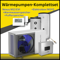 Wärmepumpen-Komplettset mit NEXUS M13 EVI, Warmwasserspeicher und Pufferspeicher