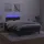 vidaXL Boxspringbett mit Matratze & LED Schwarz 120x200 cm Samt