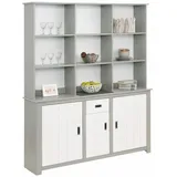 Buffet HOME AFFAIRE "Kampen" Schränke grau (weiß, grau) Breite 158 cm