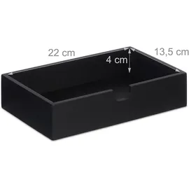 Relaxdays Schreibtisch Organizer 10 x 25 x 15,5 cm 1-tlg. schwarz