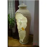 Vitrine Regal Amphore Eckvitrine Bar Rundregal Griechische Vase Kunstharz 156 cm
